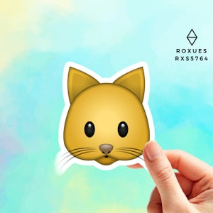 Cat Emoji Sticker, Emoji Faces, Cool Stickers, Whatsapp Emojis, Stickers for Laptop, MacBook Pro Stickers, Waterbottle Stickers