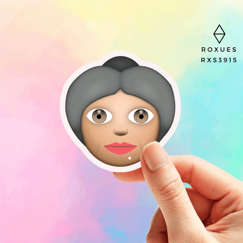 Grandma Emoji Sticker Emoji Faces Cool Stickers Whatsapp Etsy