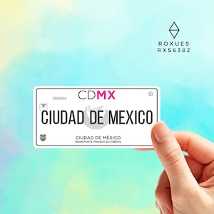 Cuidad de Mexico, CDMX, Pegatinas Mexicanas, Matrículas, Ciudad de Mexico Orgullosa, Pegatinas Macbook, Pegatinas para Laptop, Pegatinas Termo