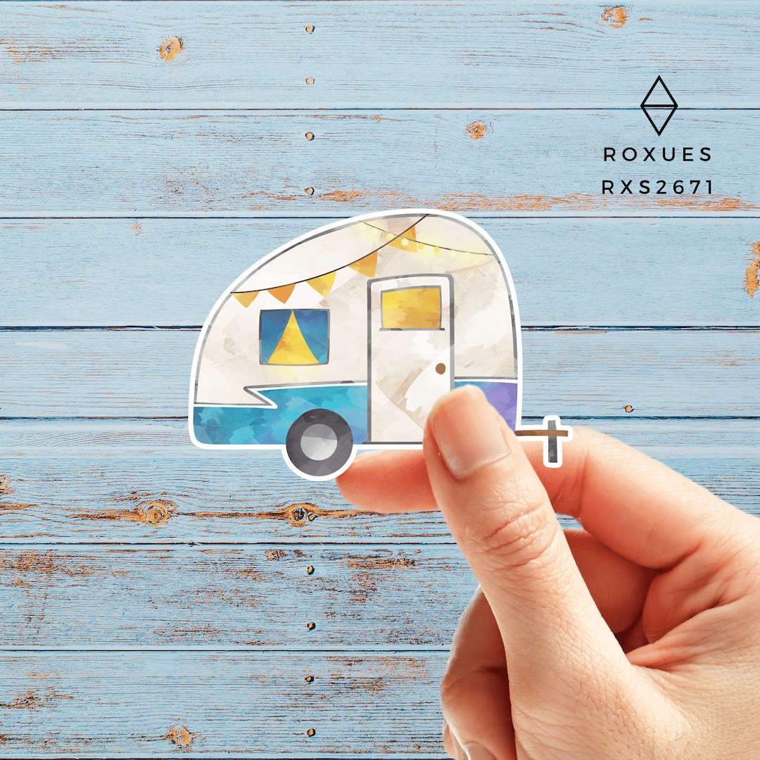 Sticker Over Computer Campera Camper Sticker Camping Decal Summer Sticker Great Outdoors Sticker ...