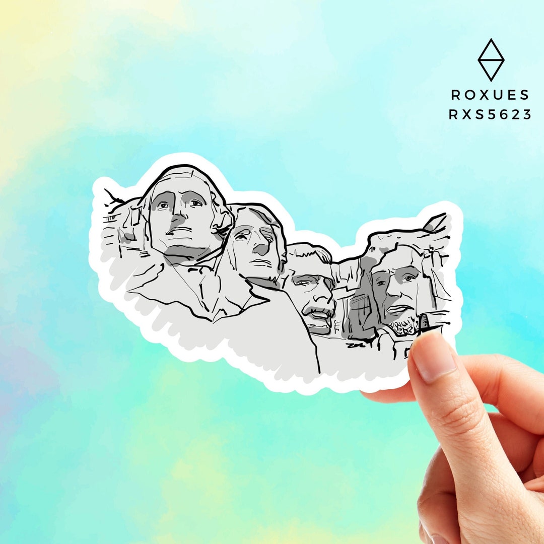 Mount Rushmore Sticker Travel Monuments Sticker Monuments Etsy