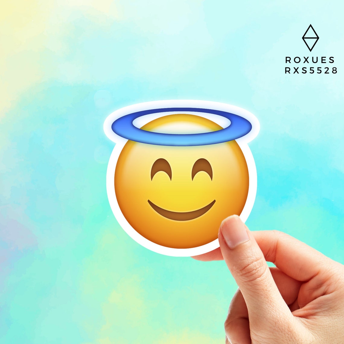 Angel Emoji Sticker Emoji Faces Cool Stickers Whatsapp Etsy