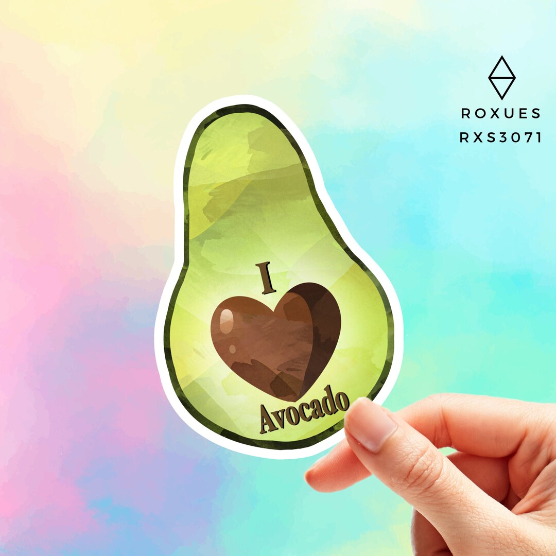 Avocado Vinyl Sticker, Food Stickers, MacBook Decal, MacBook Pro ...