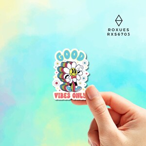 Good Vibes Only Sticker, Macbook Decal, Laptop Stickers, Funny Stickers, Cute STickers, Waterbottle Stickers, Retro Stickers