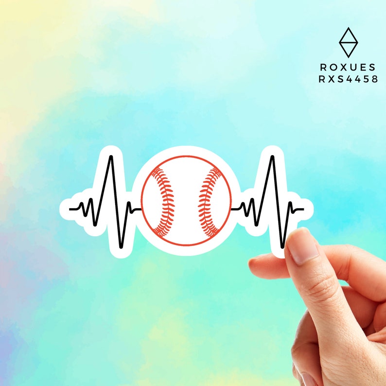 Baseball Vinyl Sticker Sports Sticker Laptop Decal Macbook Etsy