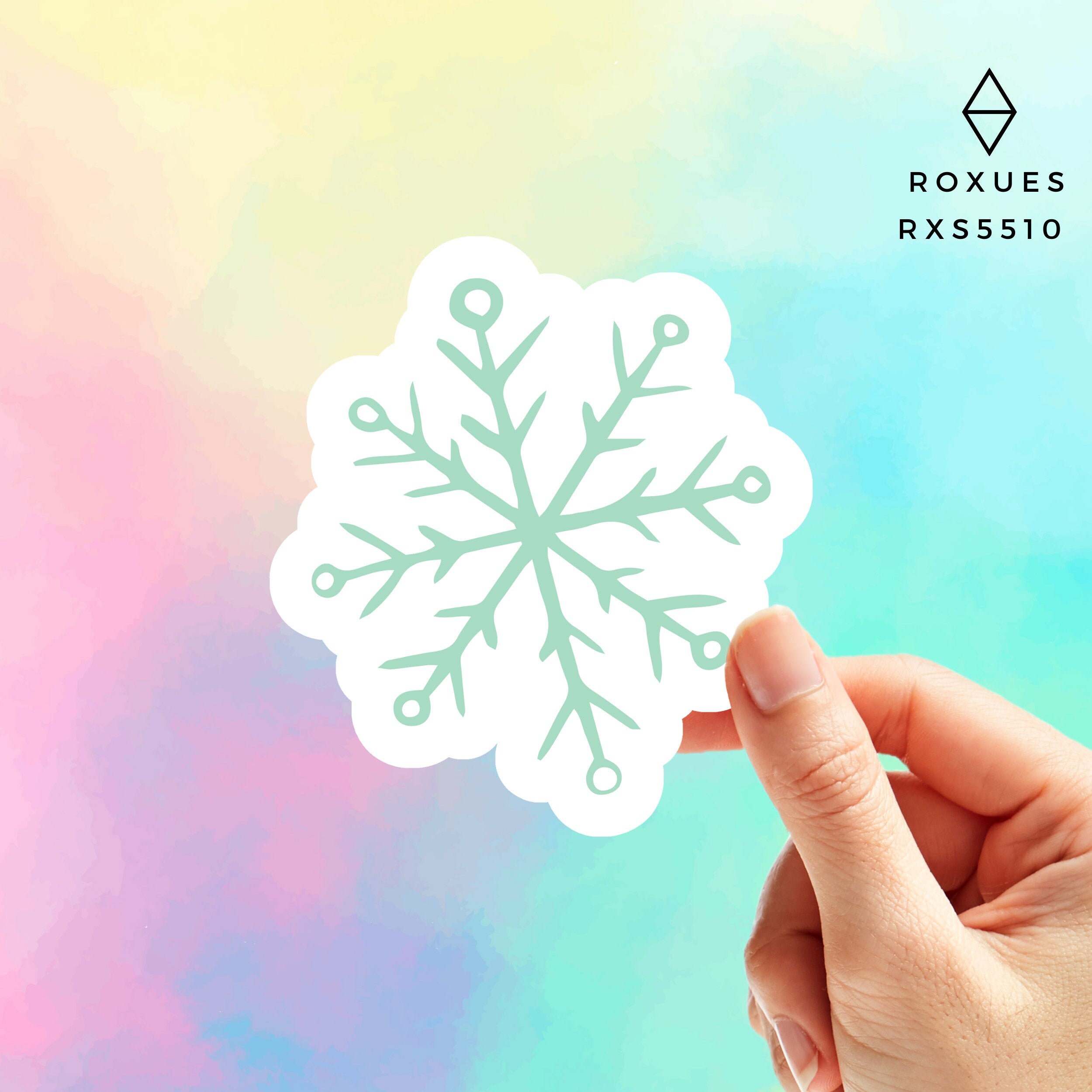 Christmas Snowflake Sticker Christmas Sticker Santa Claus Etsy