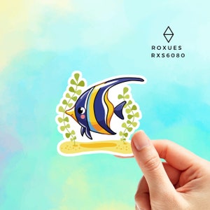 Ocean sticker Water bottle sticker Laptop sticker Beach sticker Ocean theme Sea Beach Fish Ocean decal Vinyl sticker Ocean lover