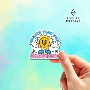 Create Your Own Sunshine Sticker, Macbook Decal, Laptop Stickers, Funny Stickers, Cute STickers, Waterbottle Stickers, Retro Stickers