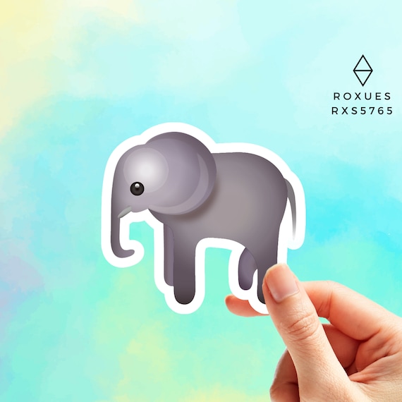 Elephant Emoji Sticker Emoji Faces Cool Stickers Whatsapp Etsy