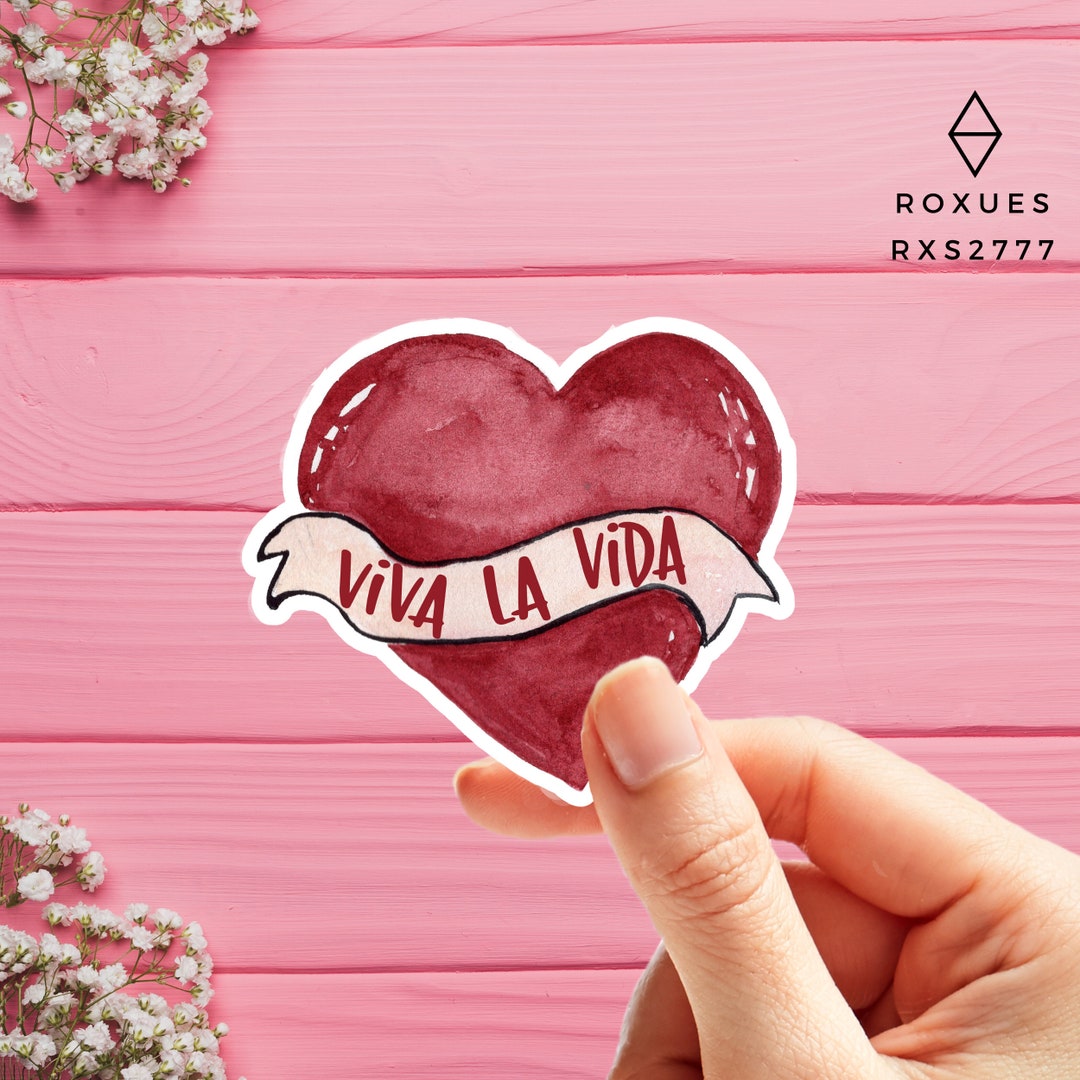 Heart Sticker Frida Kahlo Sticker Viva La Vida Frida Sticker Etsy