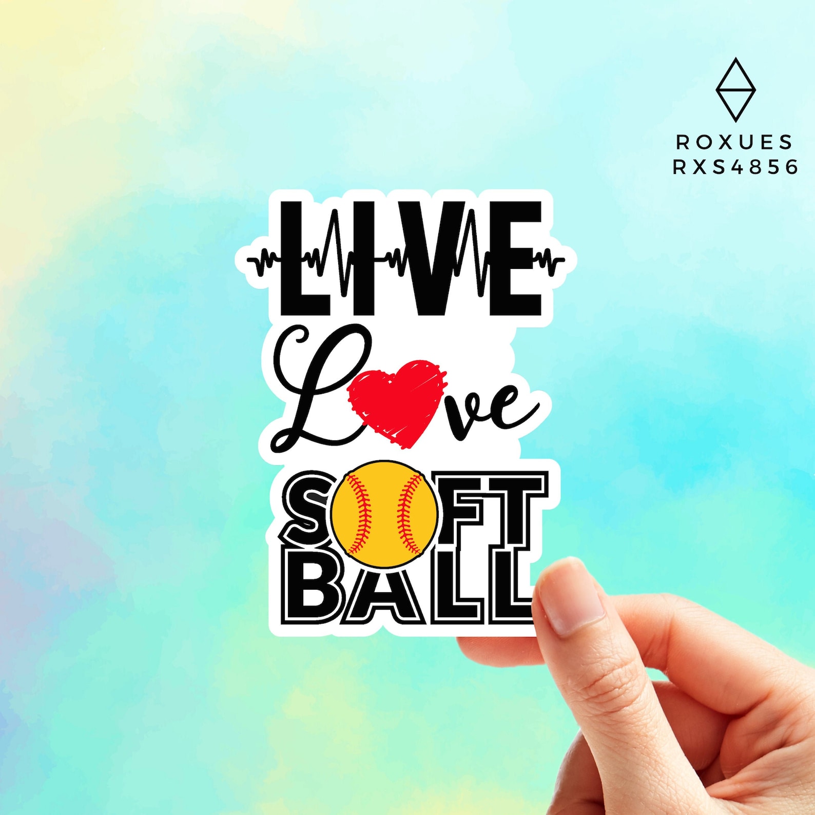 Softball Sport I Love Softball Softball Vinyl Sticker Etsy