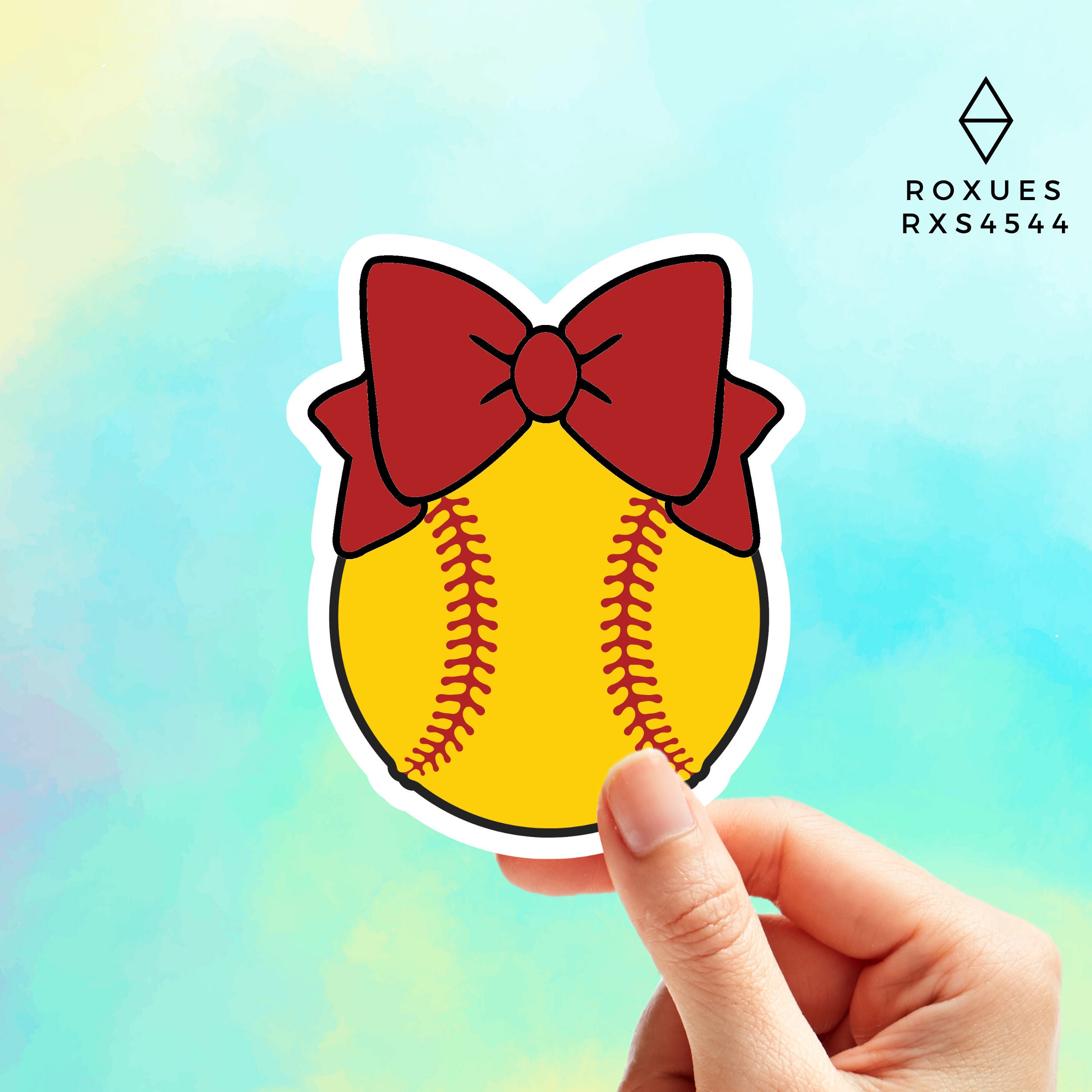 Softball Vinyl Sticker Sports sticker laptop decal macbook Etsy