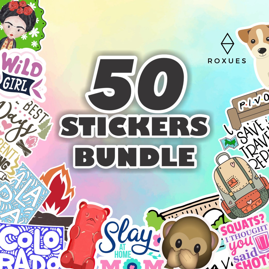 50 STICKERS BUNDLE Stickers for Laptop Laptop Decals Etsy