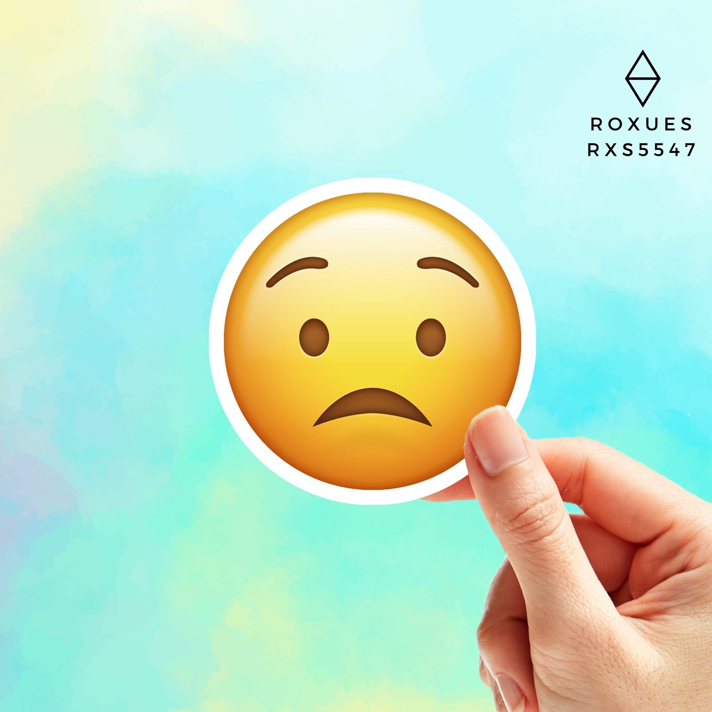 Worried Emoji Sticker Emoji Faces Cool Stickers Whatsapp Etsy