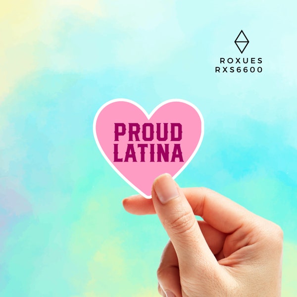 Proud Latina Sticker, Latina Sticker, Mexican Phrases, Heart Decal, Macbook Decal, Stickers For Laptop, Helmet Sticker, Watterbottle Sticker