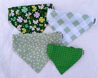 st. patricks day pet bandana  |  100% cotton  |  washable  |  pet accessories  |  handmade in USA  |  purpose patterns
