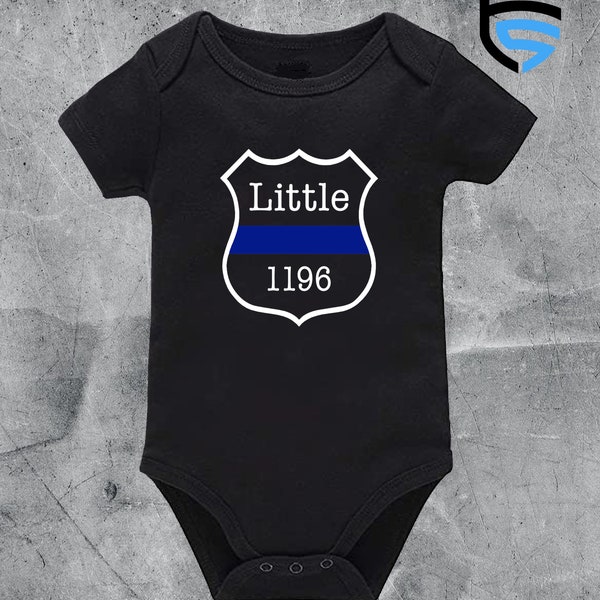 Customized “ LITTLE POLICE BABY ” Officer Badge Number | Baby Onesie | Baby Bodysuit | Baby Romper