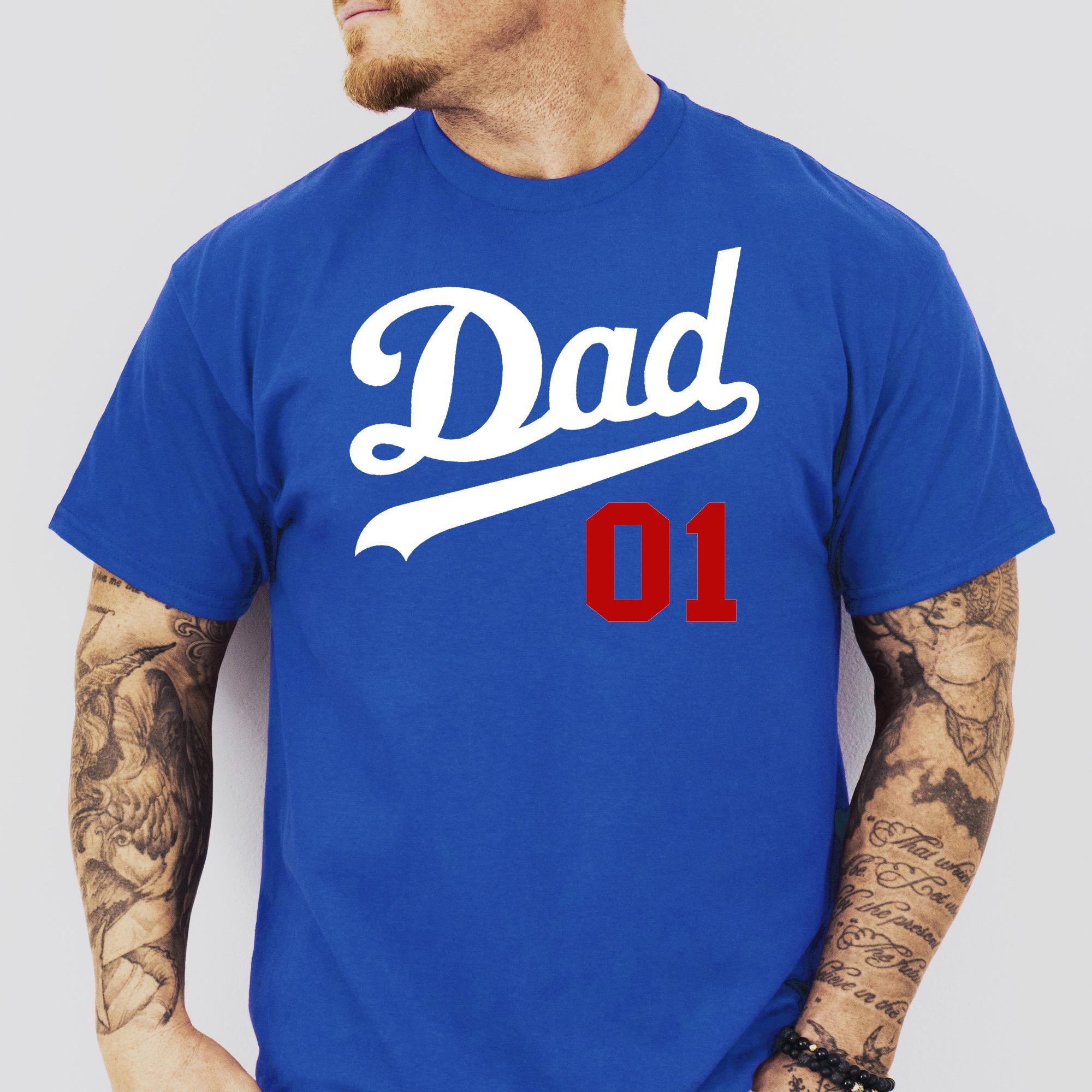 DODGER DAD 01 | Los Angeles Baseball themed Soft Ringspun Pre-shrunk Cotton T-Shirt