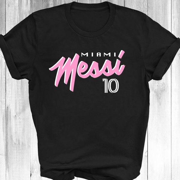 MIAMI MESSI, Inter Miami Football themed Soft Ringspun Pre-shrunk Cotton  T-Shirt