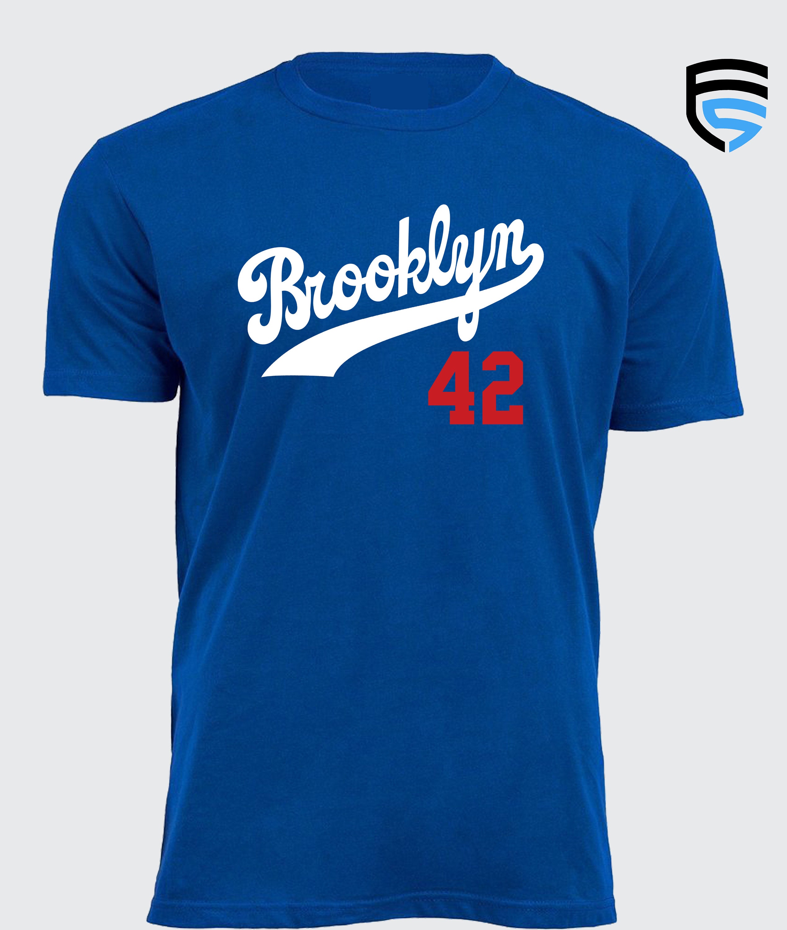 42 JACKIE ROBINSON Brooklyn Dodgers MLB 2B Cream Throwback Jersey