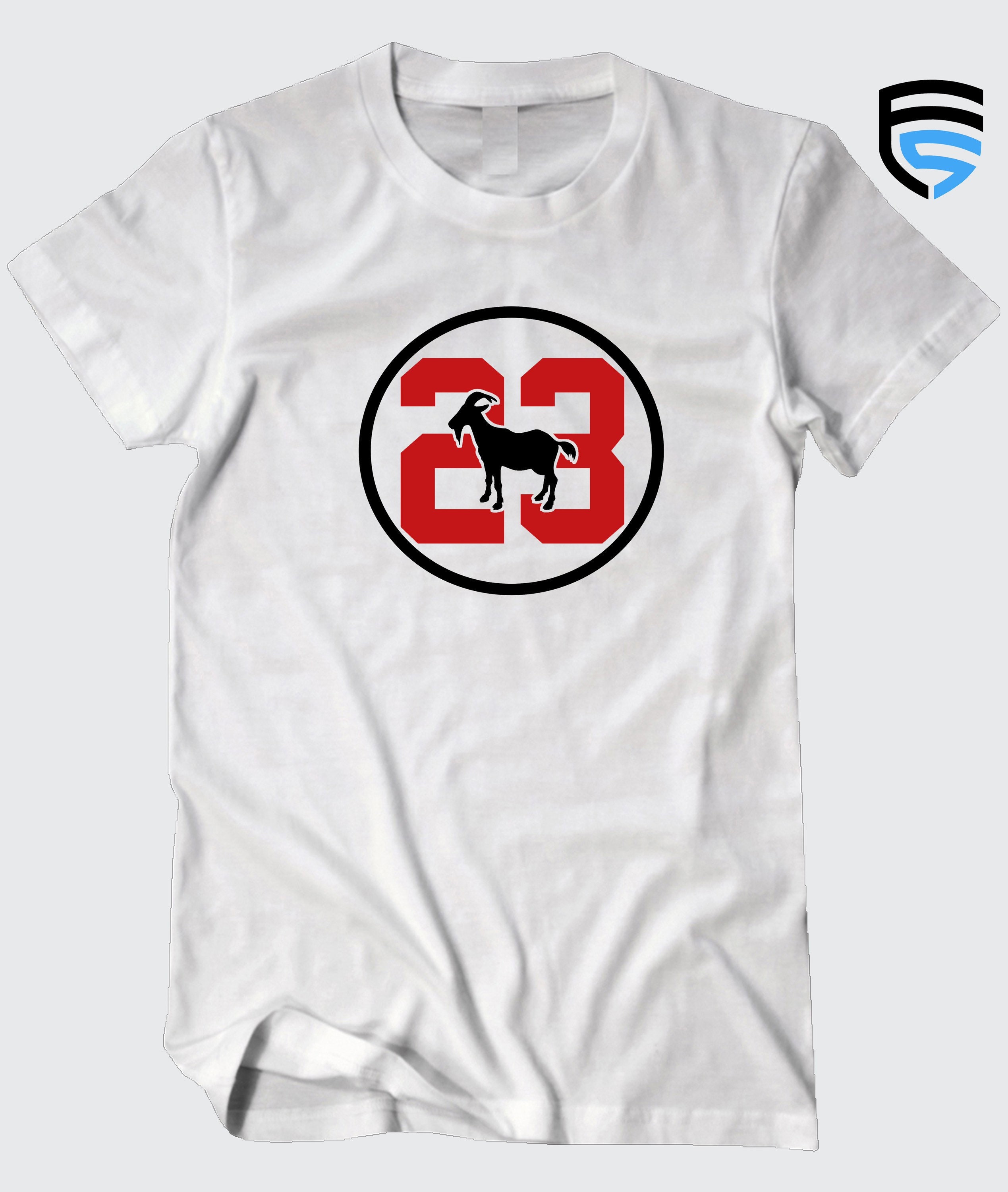 23 GOAT Chicago Basketball themed Soft Ringspun Pre-shrunk Cotton T-Shirt