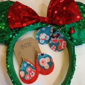 Disney Inspired Christmas Cookie Drop Earrings
