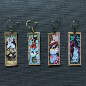 Haunted Mansion Style Disney Villains Portrait Earrings