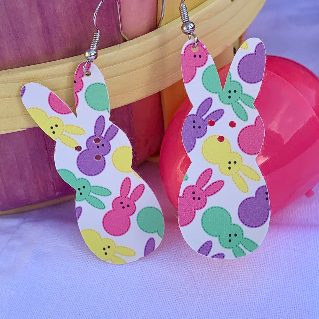 Peep Inspired Bunny Earrings - Etsy