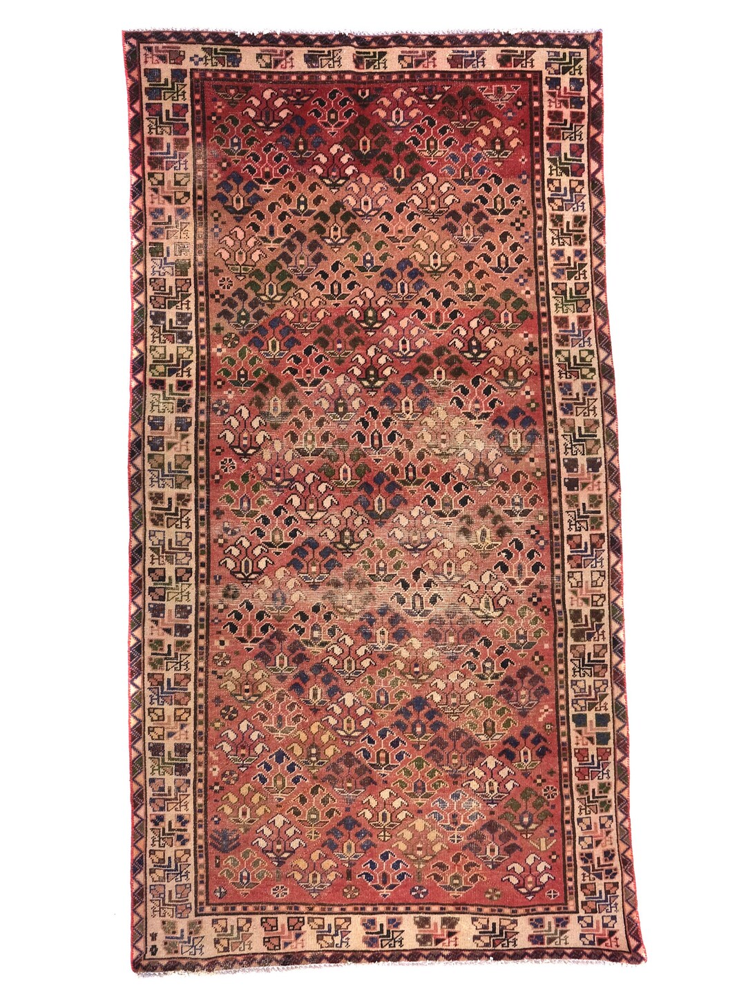 4x9 Vintage Rug, Persian Style Hand-knotted Kitchen Runner Rug, Hallway ...