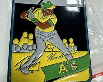 1980 Topps Rickey Henderson RC Enamel Pin