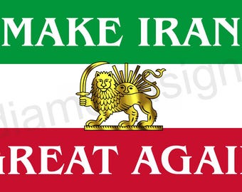 Make IRAN Great Again Magnet 5" x 3" for Car Refrigerator Van