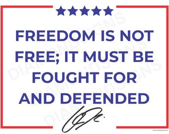 Freedom Charlie Kirk Coroplast Yard Sign Printed Double Sided With Metal Stake