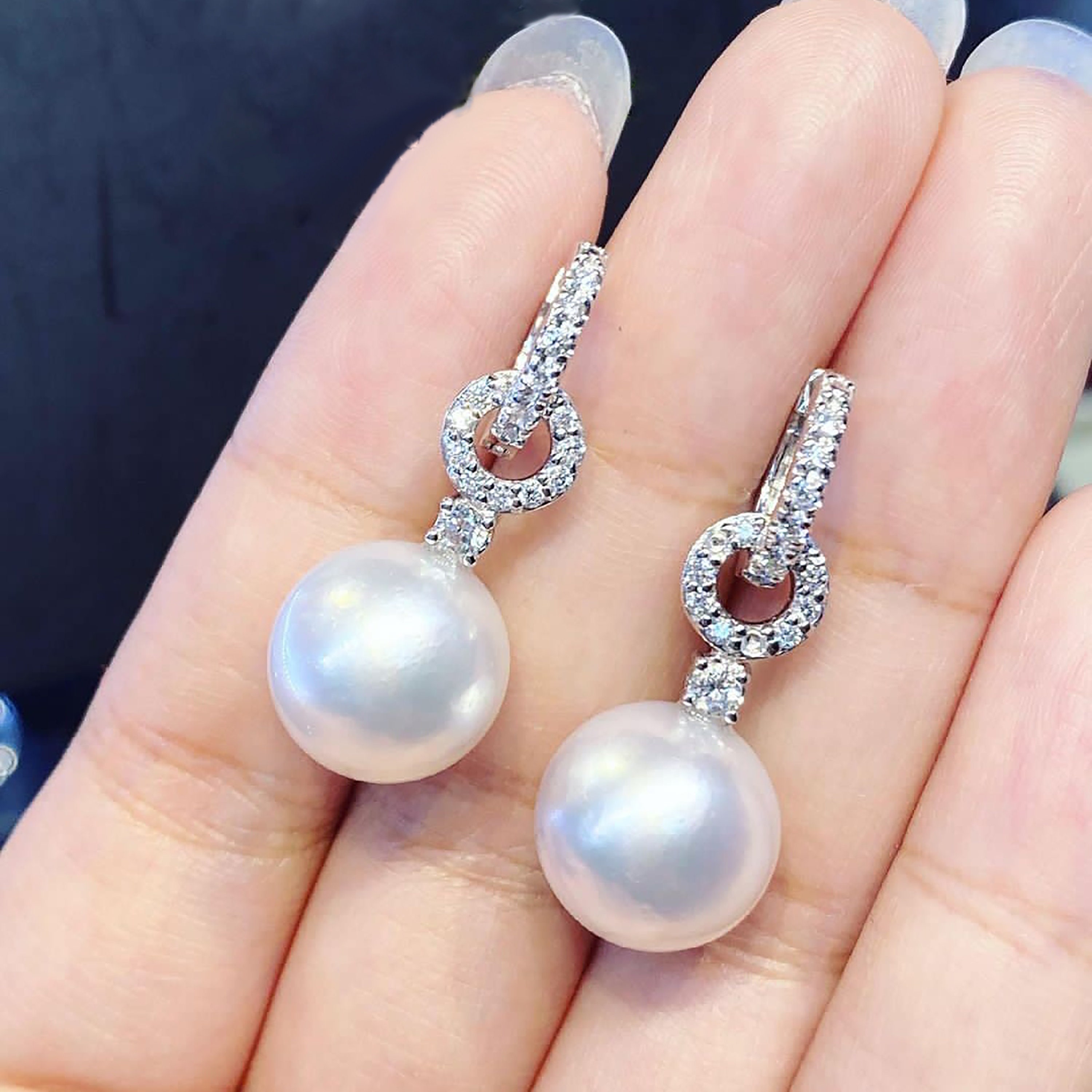 Buy Best Seller Pearl Hoop Earrings 14k Gold Filled Hoop birthday