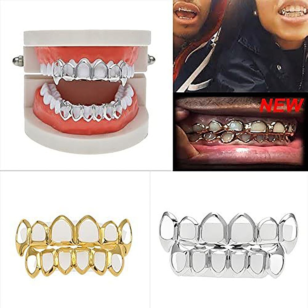 Fully Iced Out Teeth Open Face Grills / Hip Hop Jewelry / Christmas