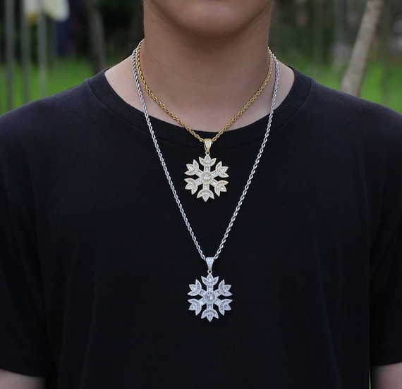 Iced out snowflake pendant outlet