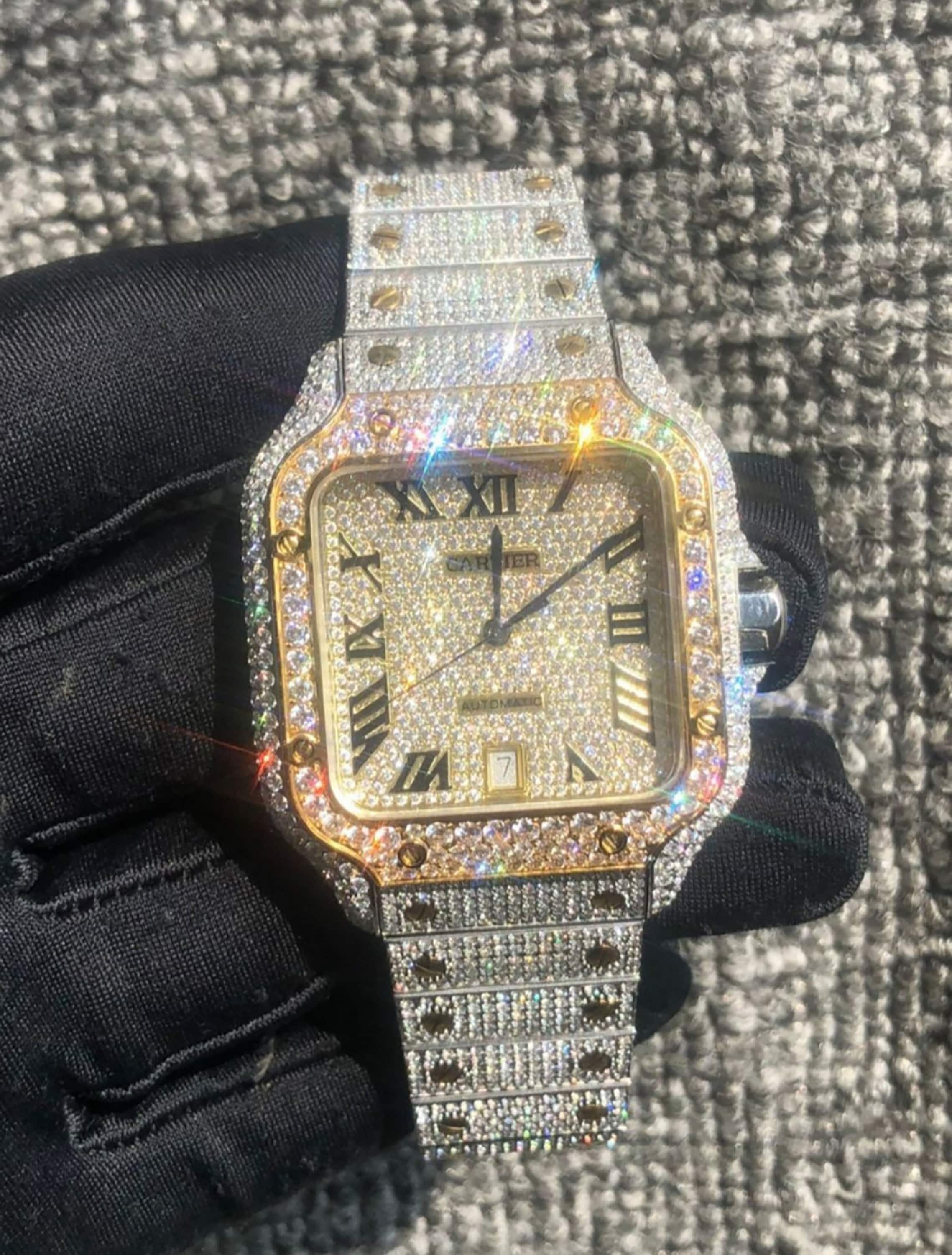 Iced Out Watch Diamond Watch Bling 
