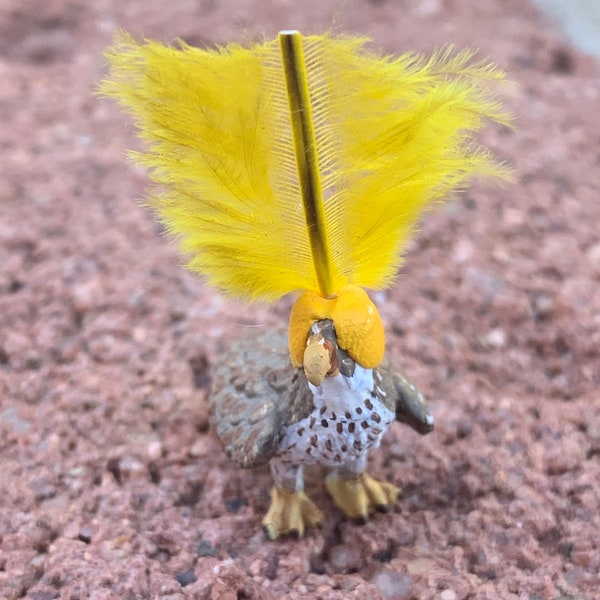 Miniature falcon, hand painted, Falconry, dollhouse miniature