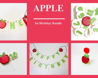 Apple 1st Birthday Party Bundle | Apple of my eye | Apple Birthday