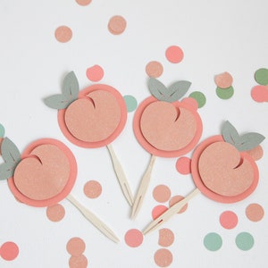 Sweet as a Peach Cup Cake Topper (pack of 12)