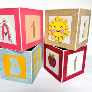 CENTERPIECES Boxes Baby shower Letter Boxes BIRTHDAY Cube boxe | Theme Box Centerpieces