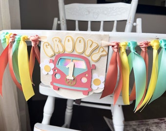 GROOVY ONE high Chair Banner