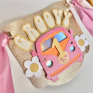 GROOVY Geburtstagsparty | Groovy Hochstuhl Banner | Groovy One