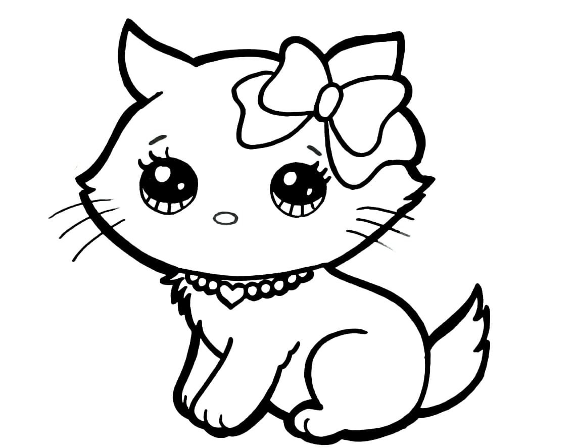 10 Coloring Pages of Cute Cats. Coloring Pages for Kids,cat Coloring Pages. Cat Printables ...