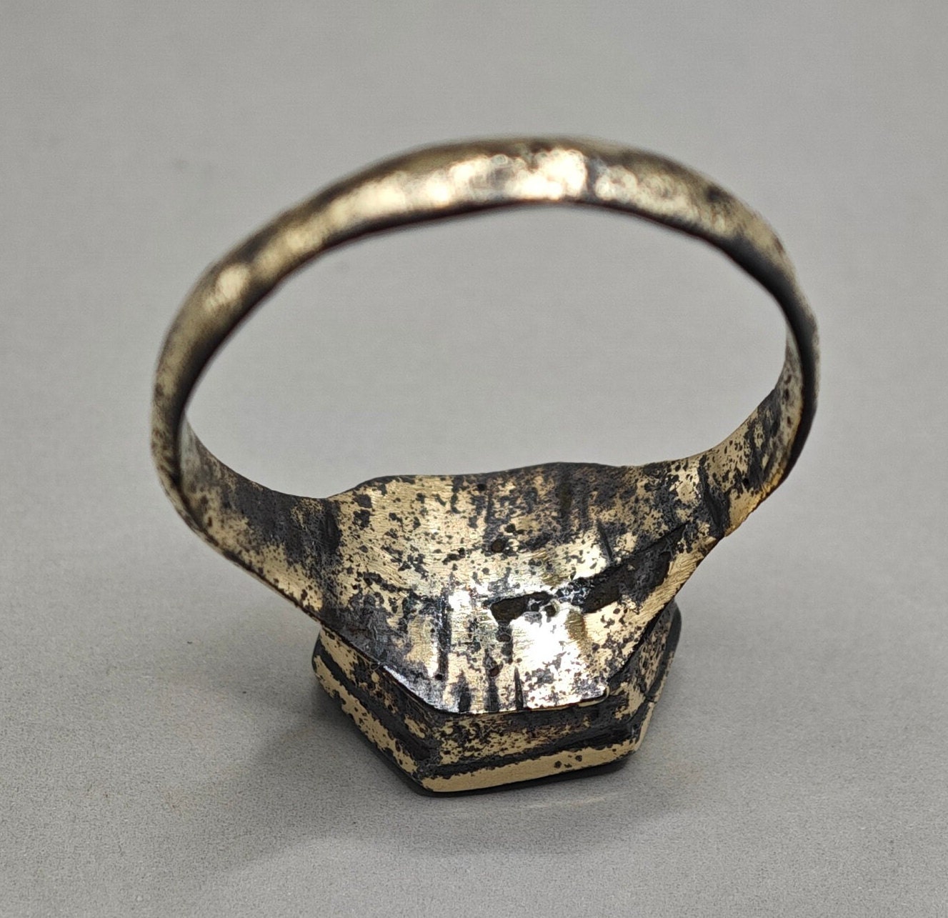 Antique Medieval Ring With Stone, Bronze Ring From the Middle Ages ...
