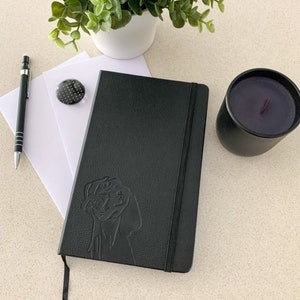 Vizsla/Weimaraner Notebook Journal or Notebook - A5, Hardcover, PU Leather, 100gsm Lined Pages, Bookmark (Three Colours)