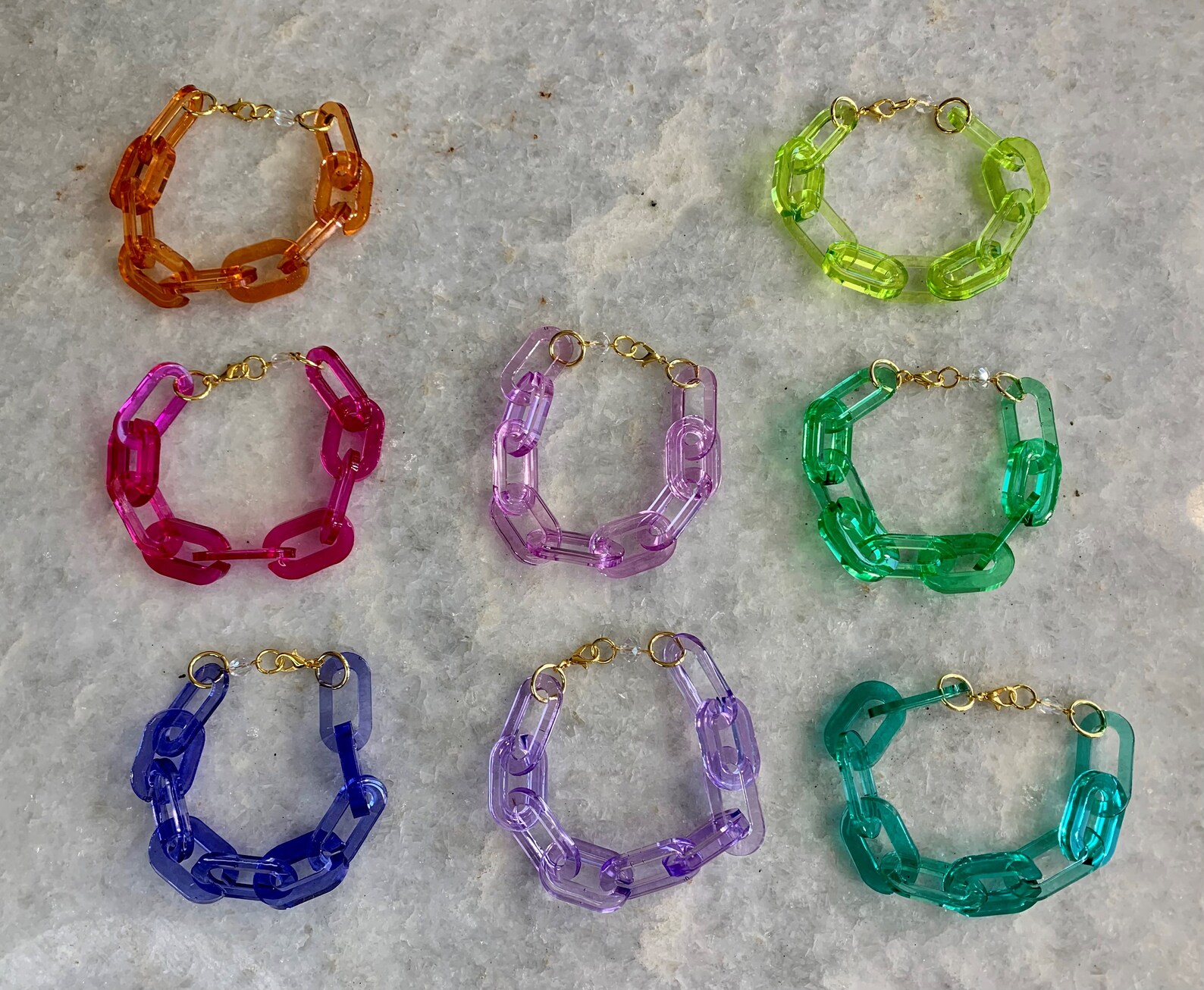 Handmade Resin Chain Link Bracelet. This style comes in Etsy