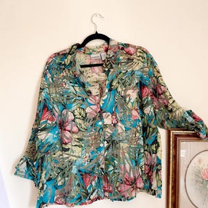 Vintage Floral Blouse Top