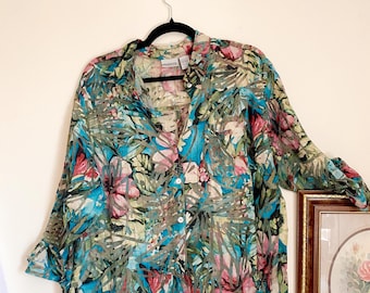 Vintage Floral Blouse Top