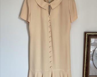 Vintage Donna Ricco New York Petite Yellow Dress