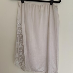 Stunning Light Pink Vintage Lace Slip with Flower on Slit